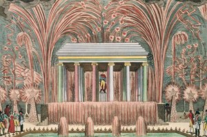 View of a Firework Display in the Jardin du Luxembourg, 28th November 1807 by French School